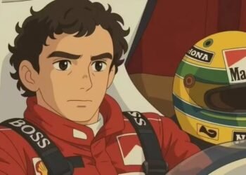 Airton Senna foi um dos que foram recriados pela IA Ghibli Foto: Reprodução/X