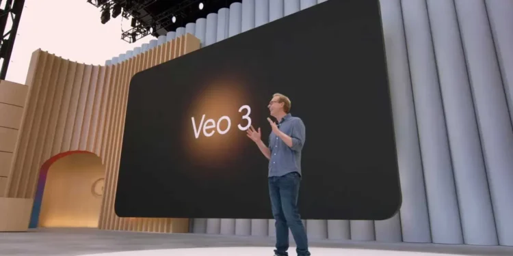 Google lança Veo 3, seu criador de vídeos com inteligência artificial, para todos os usuários da nuvem.