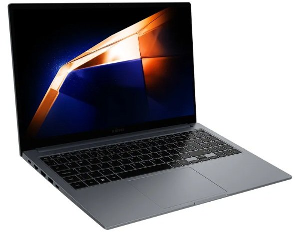  Notebook Samsung Galaxy Book4 review visão frontal mostrando a tela de 15 6 polegadas